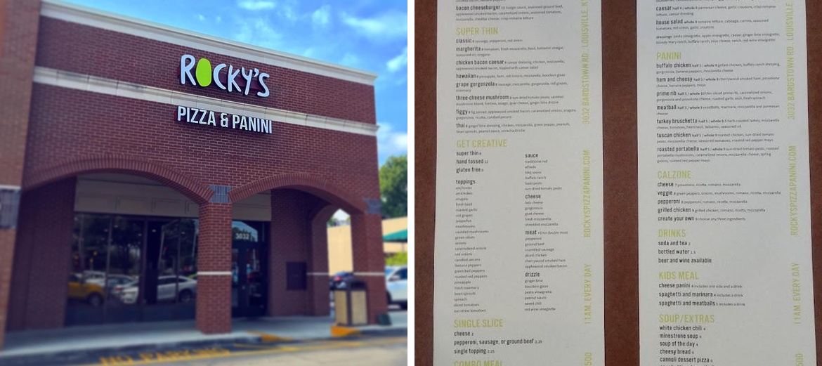 Rocky's Pizza & Panini Menu